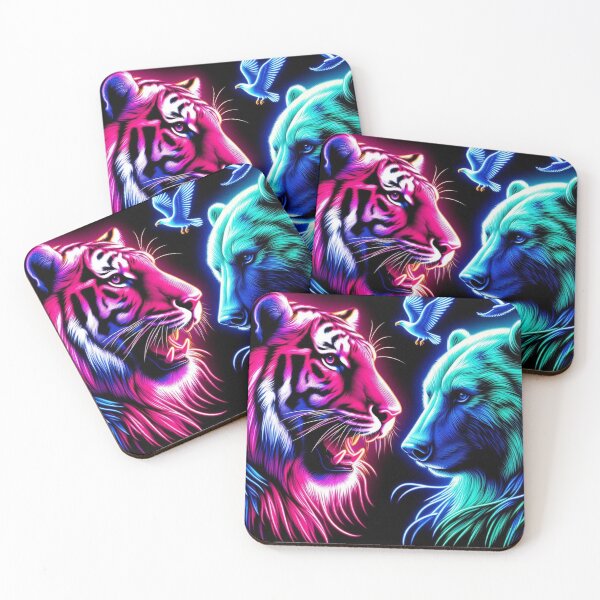 Item preview, bold neon animal art designed and sold by Dominika Farkašová.