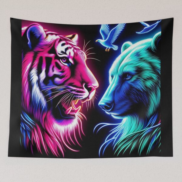 Item preview, bold neon animal art designed and sold by Dominika Farkašová.