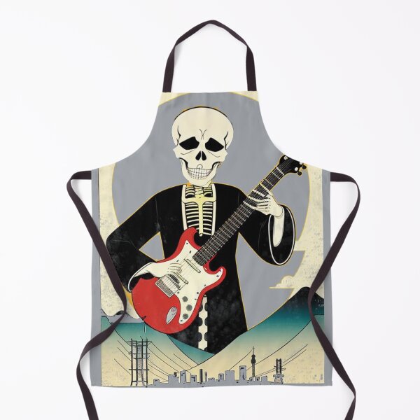 Artikelvorschau, Japanischer Skelett-Gitarrist Deadhead Mount Fuji Japan Totenkopf Gitarre entworfen und verkauft von AuroraXGreen.
