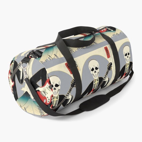 Item preview, Japanese Skeleton Guitarist Deadhead Mount Fuji Japan Skull Guitar designed and sold by AuroraXGreen.