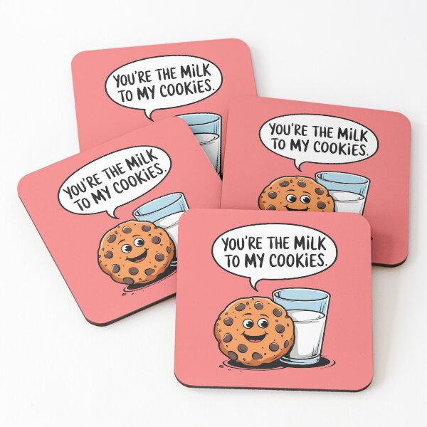 Item preview, You're The Milk To My Cookies Funny Food Quote designed and sold by TheArtOfPat.