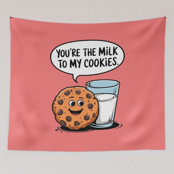 Item preview, You're The Milk To My Cookies Funny Food Quote designed and sold by TheArtOfPat.
