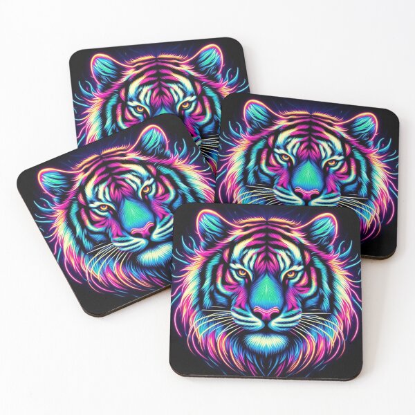 Item preview, vibrant neon wildlife artwork designed and sold by Dominika Farkašová.