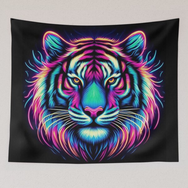 Item preview, vibrant neon wildlife artwork designed and sold by Dominika Farkašová.
