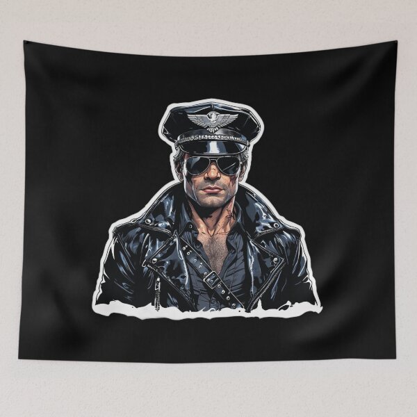 Item preview, Silver Daddy Leather Biker Gay Pride Graphic Design designed and sold by ItsAKinkThing.