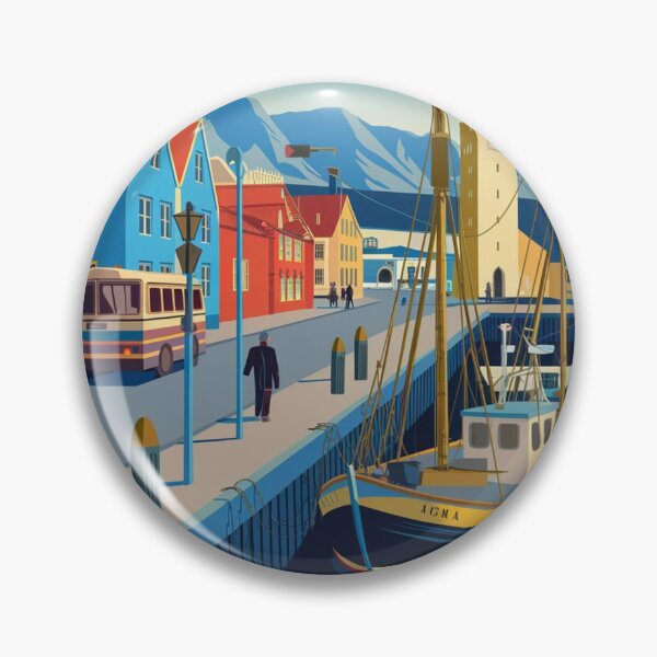 Item preview, Reykjavik designed and sold by retrotravelart.