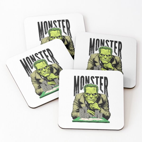 Item preview, Halloween Poker Funny Frankenstein Monster Hand Four Aces designed and sold by GrandeDuc.