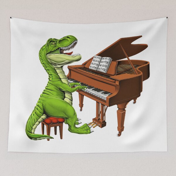 Item preview, T-Rex Dinosaur Pianist designed and sold by underheaven.