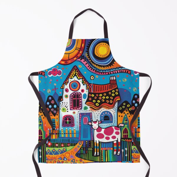 Item preview, Cow in the Countryside - Naive Art designed and sold by Piotrek0001.