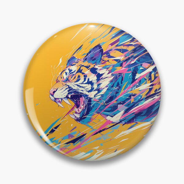 Item preview, Tiger in Full Attack with Graphic Highlights designed and sold by Christian Weiss.