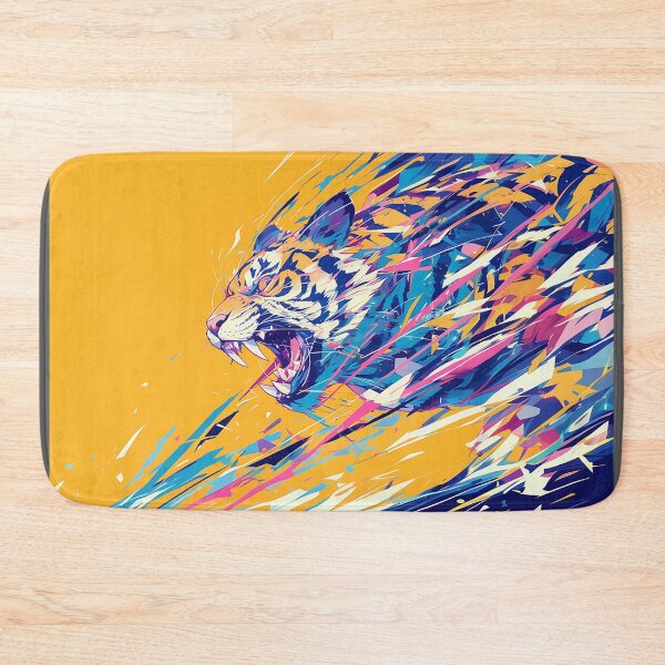 Item preview, Tiger in Full Attack with Graphic Highlights designed and sold by Christian Weiss.