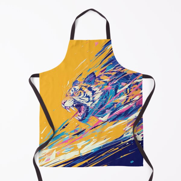 Artikelvorschau, Tiger im Vollangriff mit grafischen Highlights entworfen und verkauft von Christian Weiss.