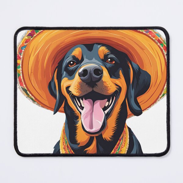 Item preview, A cheerful dog in a Mexican hat designed and sold by katgosnice.