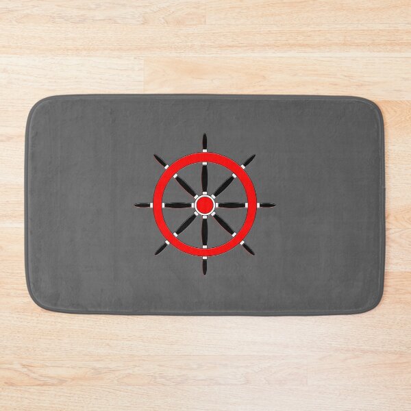 Item preview, Bold Red Nautical Wheel Adventure Symbol designed and sold by 4rpixs.