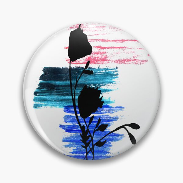 Item preview, Silhouette Flower on Brush Strokes designed and sold by Aithlin123.