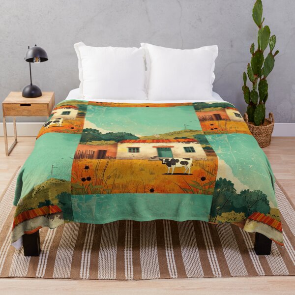 Item preview, Cow in the Countryside - Naive Art designed and sold by Piotrek0001.