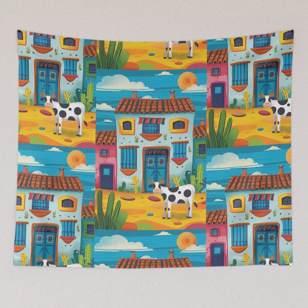 Item preview, Cow in the Countryside - Naive Art designed and sold by Piotrek0001.
