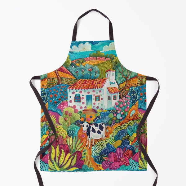 Item preview, Cow in the Countryside - Naive Art designed and sold by Piotrek0001.