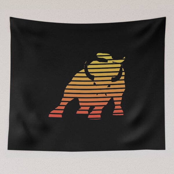 Item preview, Bull silhouette lines duotone design designed and sold by Endorfin Garment.