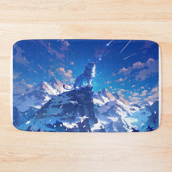 Item preview, Tiger with Long Mane on Mountain Under Starry Sky designed and sold by Christian Weiss.