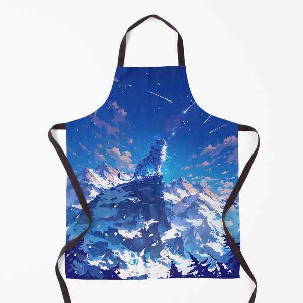 Item preview, Tiger with Long Mane on Mountain Under Starry Sky designed and sold by Christian Weiss.