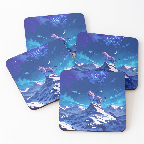 Item preview, Tiger on Mountain Under Starry Sky designed and sold by Christian Weiss.