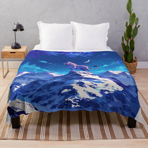 Item preview, Tiger on Mountain Under Starry Sky designed and sold by Christian Weiss.