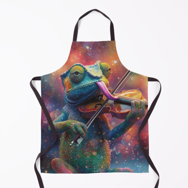 Item preview, Colorful Chameleon Playing Violin with Bokeh Background designed and sold by Kriengsaktalek.