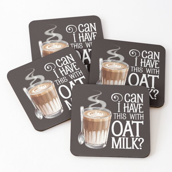 Item preview, Can I Have This With Oat Milk? - Funny Vegan Quote with Latte Art designed and sold by ArtfullyJua.