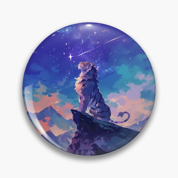 Item preview, Tiger on Mountain Gazing at Starry Sky designed and sold by Christian Weiss.