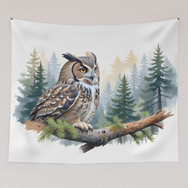 Item preview, Watercolor Owl Wildlife designed and sold by PixelRoots.