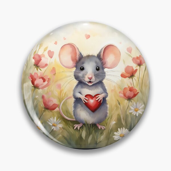 Item preview, Mouse Heart Valentine's Day Love  Animals Nature designed and sold by Design_Your_Day.