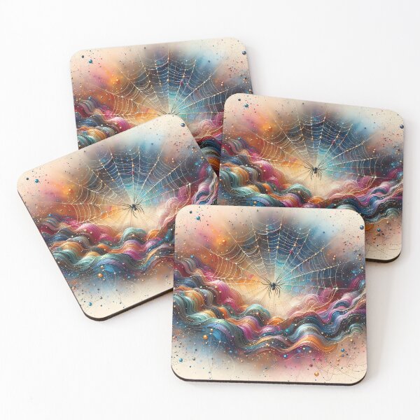Item preview, Colorful Spiderweb  designed and sold by Visual Nomad Club.