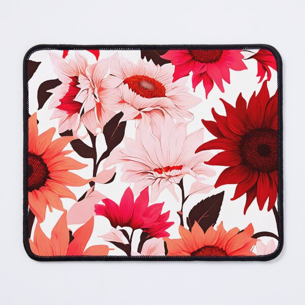Item preview, Sunflowers in shades of red, pink, white designed and sold by Tchoice.
