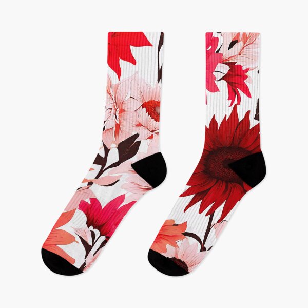 Item preview, Sunflowers in shades of red, pink, white designed and sold by Tchoice.