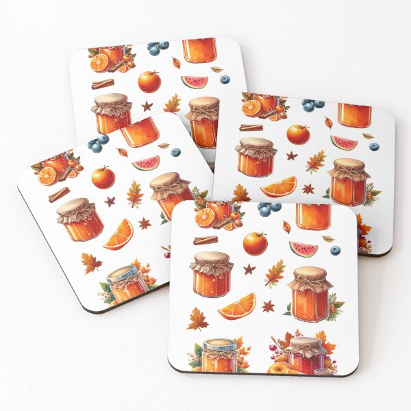 Item preview, Autumn Fruit Jam Stickers | Cozy Jars, Oranges, Blueberries & Spices of Cozy Autumn Aesthetic Stickers | Fall Leaves, Pumpkins & Cinnamon designed and sold by FlowerMyLove.