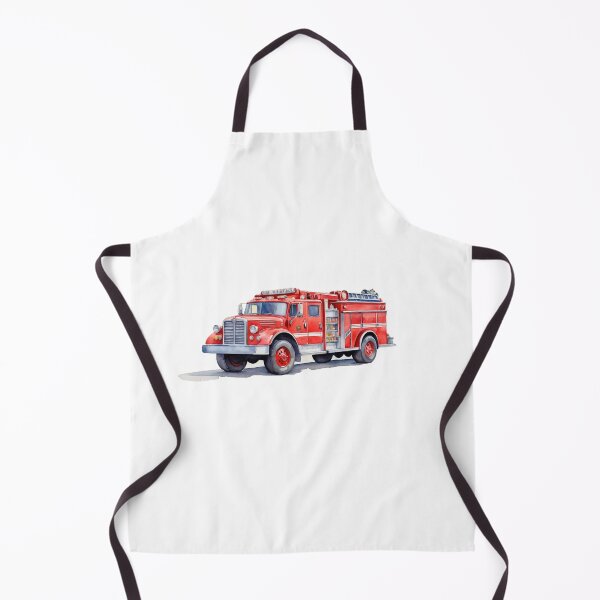 Item preview, Watercolor Firetruck Firefighter Vehicle Red Fire Truck designed and sold by SOUFIANE1991.