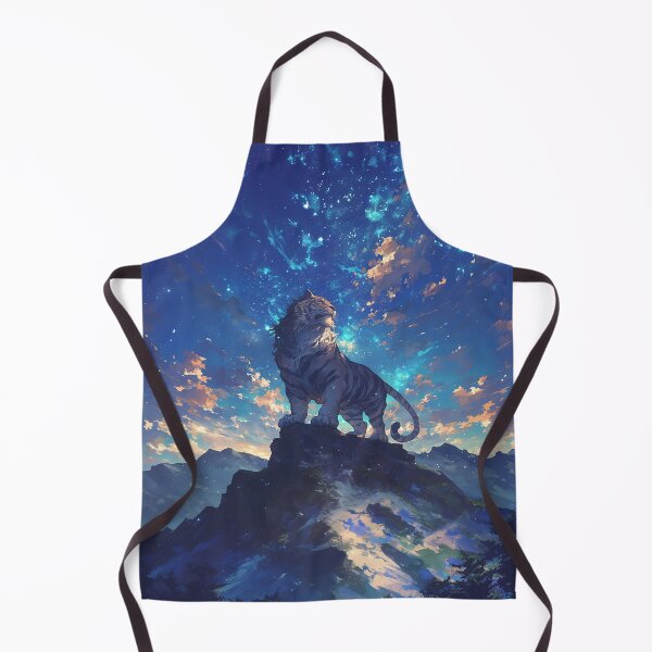 Item preview, Tiger with Long Mane on Mountain Under Starry Sky designed and sold by Christian Weiss.