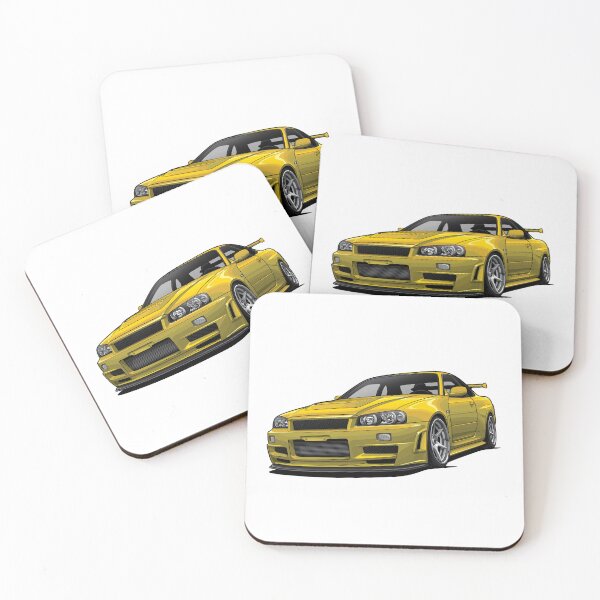 Item preview, Skyline GTR R34 (Yellow) designed and sold by pjrstudio.