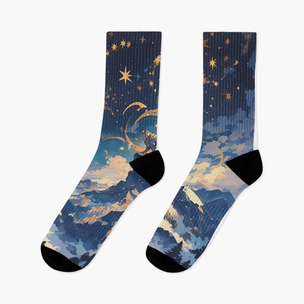 Item preview, Tiger with Long Mane on Mountain Under Starry Sky designed and sold by Christian Weiss.