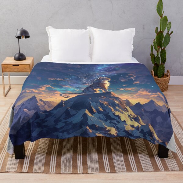 Item preview, Tiger with Long Mane on Mountain Under Starry Sky designed and sold by Christian Weiss.