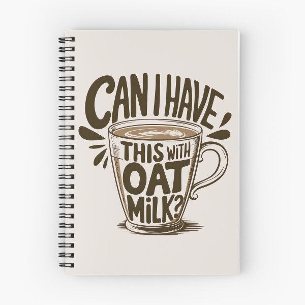 Item preview, Can I Have This With Oat Milk? - Funny Vegan Quote with Latte Art designed and sold by ArtfullyJua.