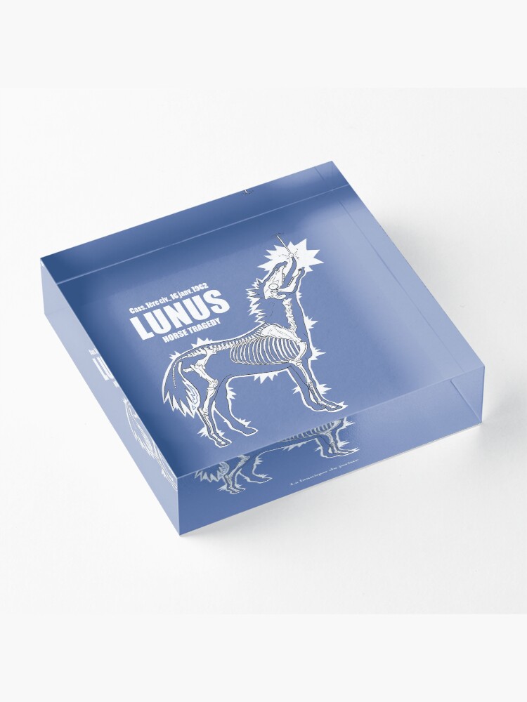 Bloc acrylique ''LUNUS , horse tragedy' : autre vue