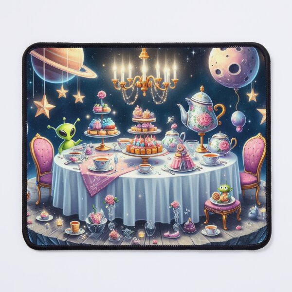 Item preview, Whimsical tea party in space designed and sold by Dominika Farkašová.
