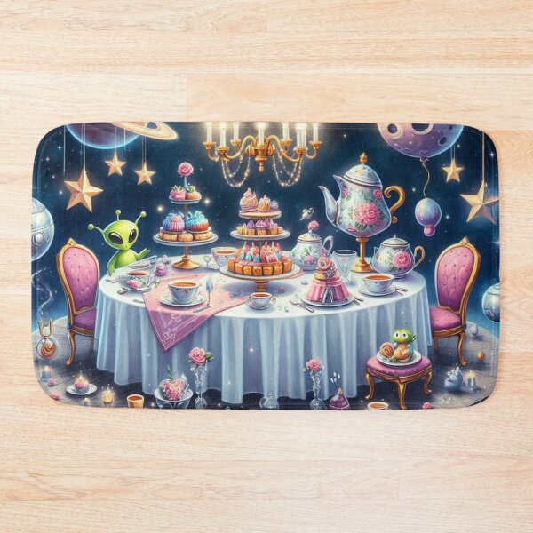 Item preview, Whimsical tea party in space designed and sold by Dominika Farkašová.
