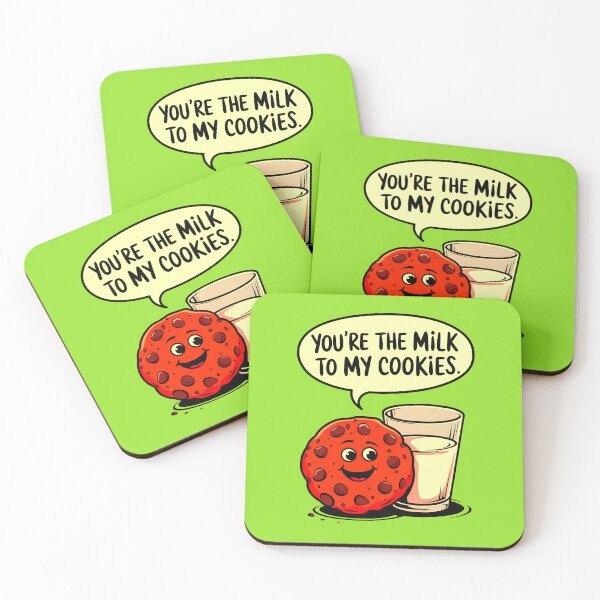 Item preview, You're The Milk To My Cookies Funny Food Quote designed and sold by TheArtOfPat.