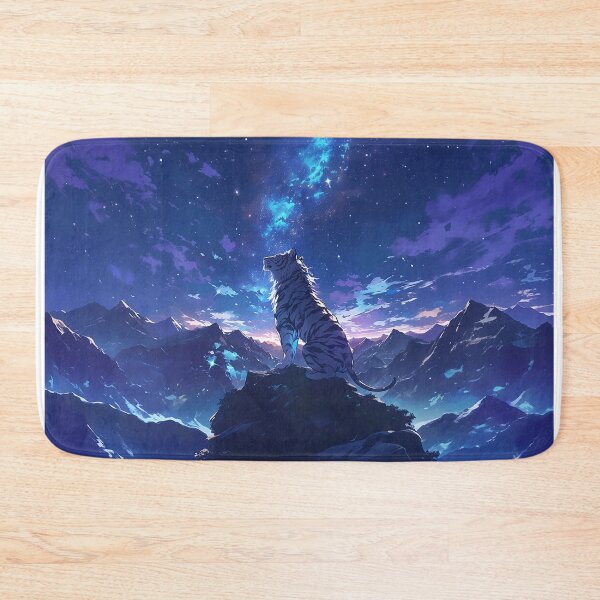 Item preview, Tiger with Long Mane on Mountain and Starry Sky designed and sold by Christian Weiss.