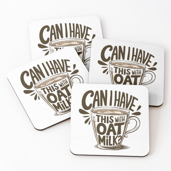 Item preview, Can I Have This With Oat Milk? - Funny Vegan Quote with Latte Art designed and sold by ArtfullyJua.