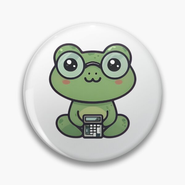 Item preview, A Cute Accountant Frog with Glasses Holding Calculator designed and sold by DWorriBHappi.