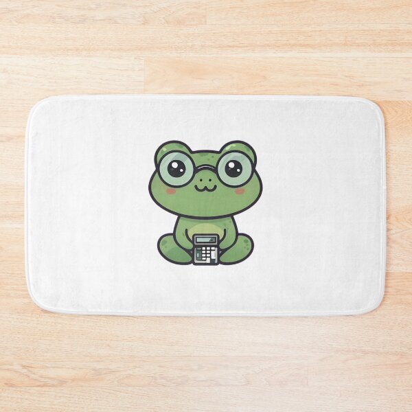 Item preview, A Cute Accountant Frog with Glasses Holding Calculator designed and sold by DWorriBHappi.